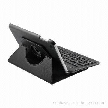 Bluetooth keyboard with leather case for iPad mini, separable keyboard